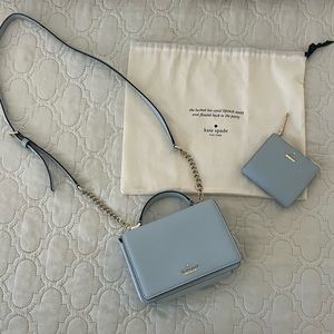 Kate Spade Cameron Hope Mini Top Handle Bag w/topzip bifold wallet/dust bag